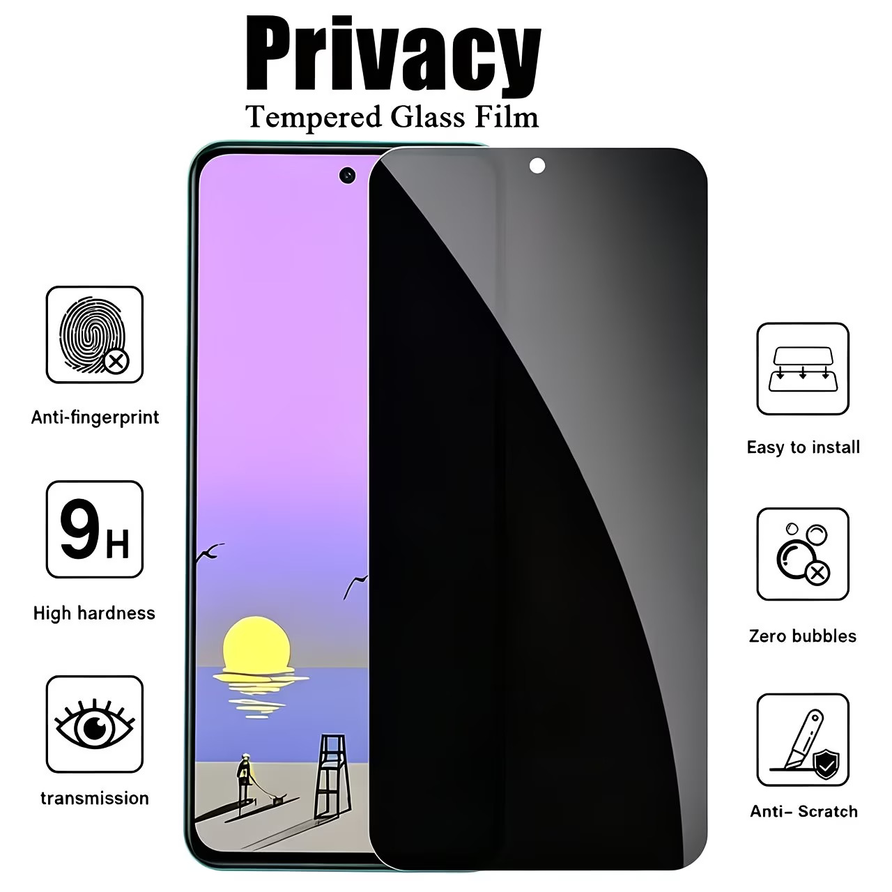 Honor 600 Lite / 600 / 600 Pro Privacy zaštitno staklo za ekran